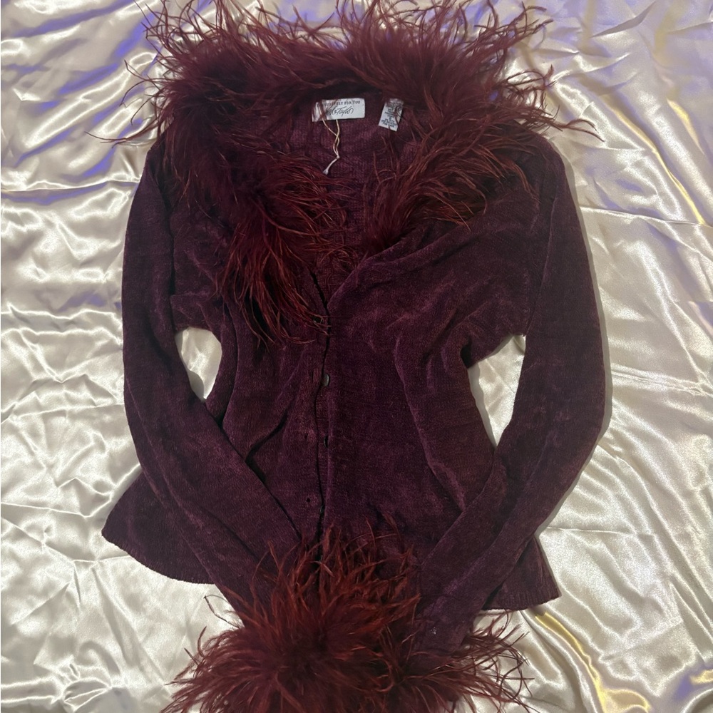 Authenticated vintage velvet bell sleeve top